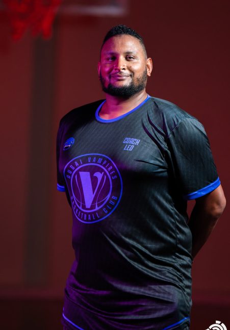 Coach Leo Assebe of Dubai Vampires Basketball Club